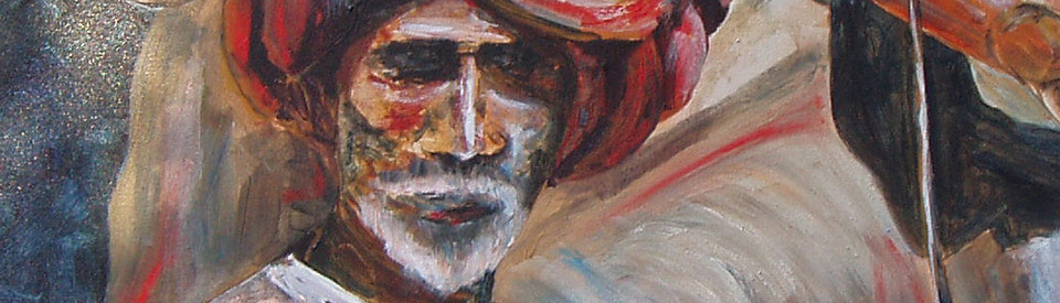 Photo of a student painting of a face