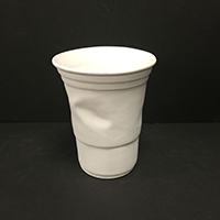 Large Crinkled Plastic Cup