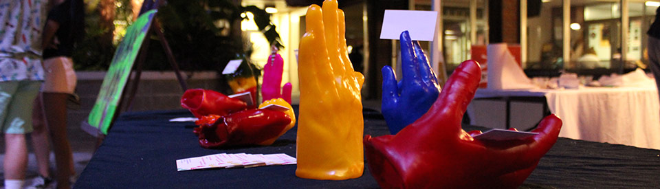 Photo of wax hands at Seminole Sensation Week